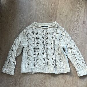 Patterson j Kincaid Cream knit sweater